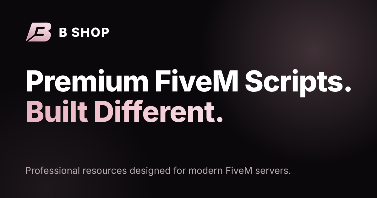 Rims. Shop Script B SHOP — Premium FiveM Scripts & Resources